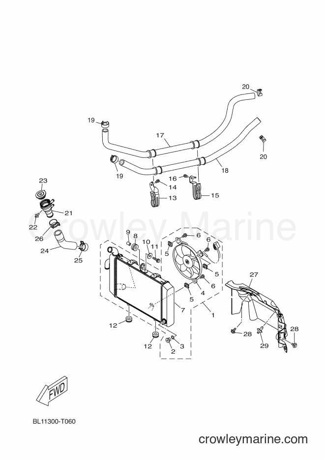 2018 Scooter YP125RA - YP125RA (BL21) [010] - RADIATOR & HOSE