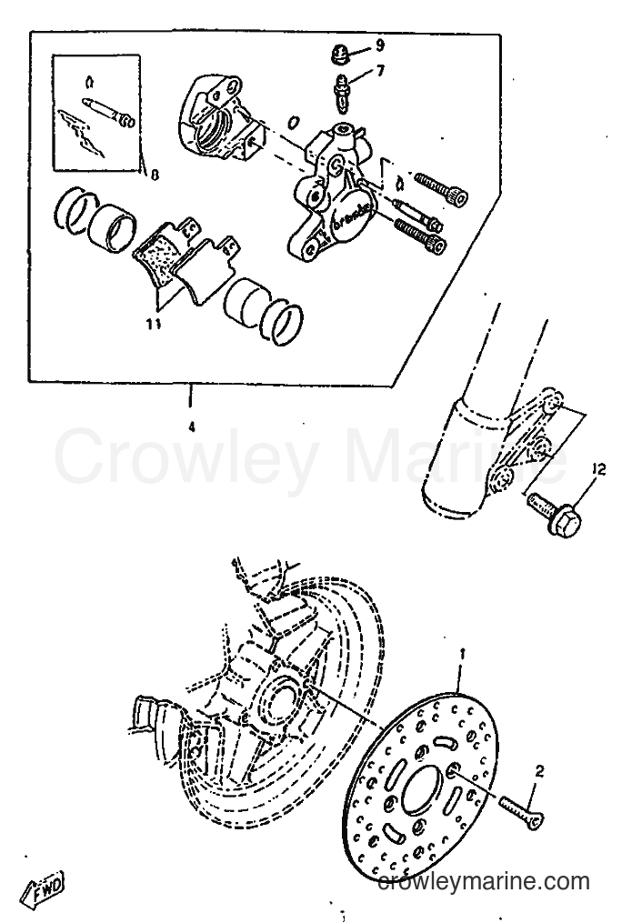 1998 Scooter CW50RS - CW50RS (4TDJ) [999] - FRONT BRAKE CALIPER