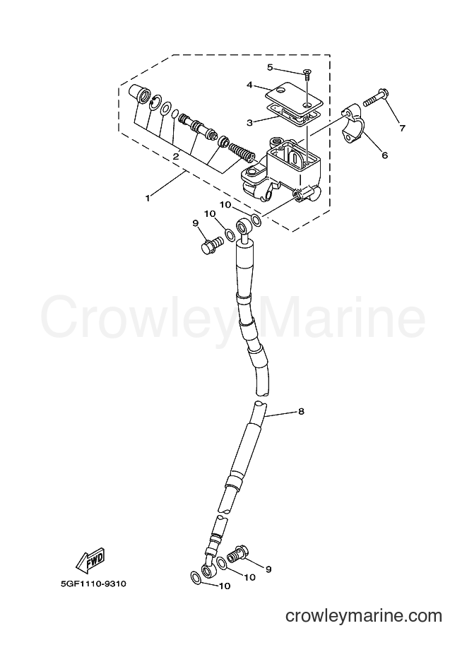 2002 Dirt Bike TT-R250 - TT-R250 (5GFC) [010] - FRONT MASTER CYLINDER