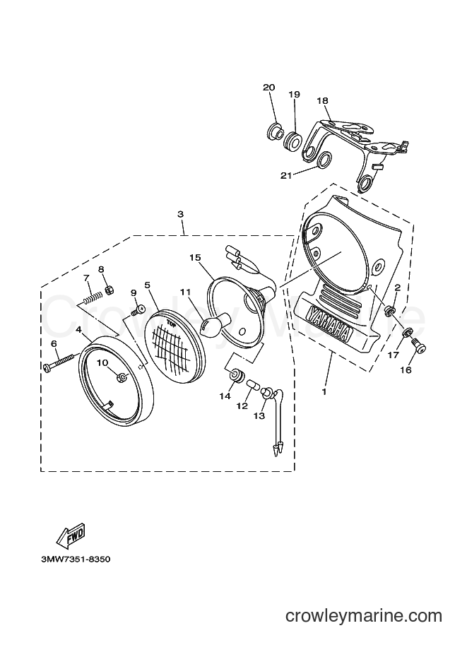1998 Street Bike SR125 - SR125 (3MW7) [050] - HEADLIGHT