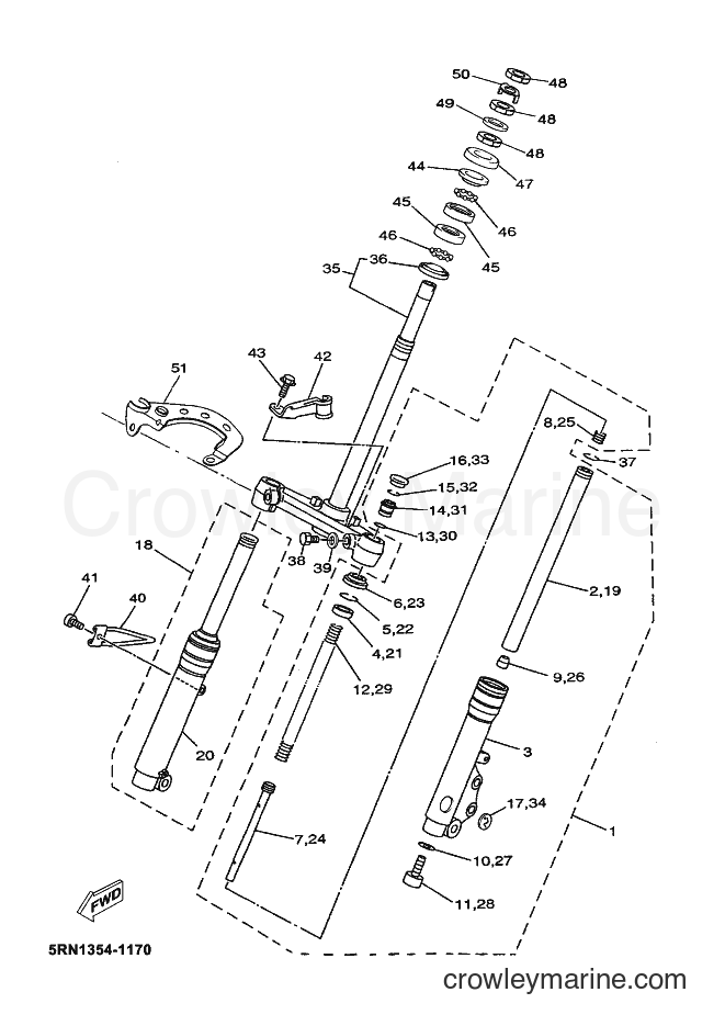 Yamaha Motors YN50 (5RNR) [020] - FRONT FORK
