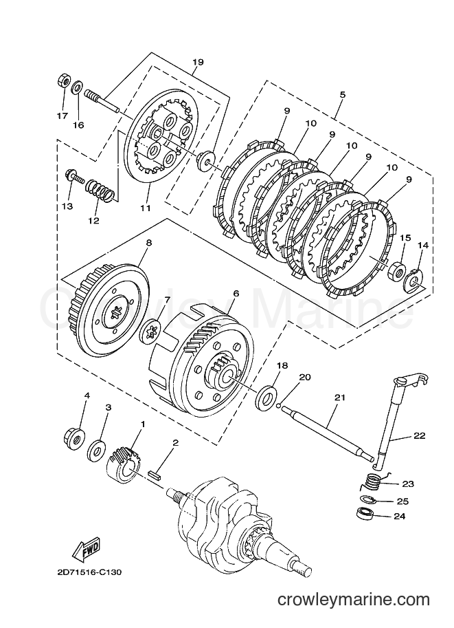 Yamaha Motors YBR125ESD (4P22) [010] - CLUTCH