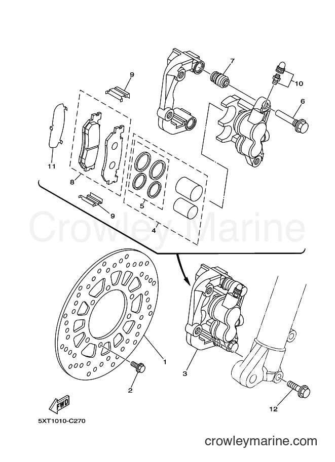 2005 Dirt Bike XG250 - XG250 (4D62) [010] - FRONT BRAKE