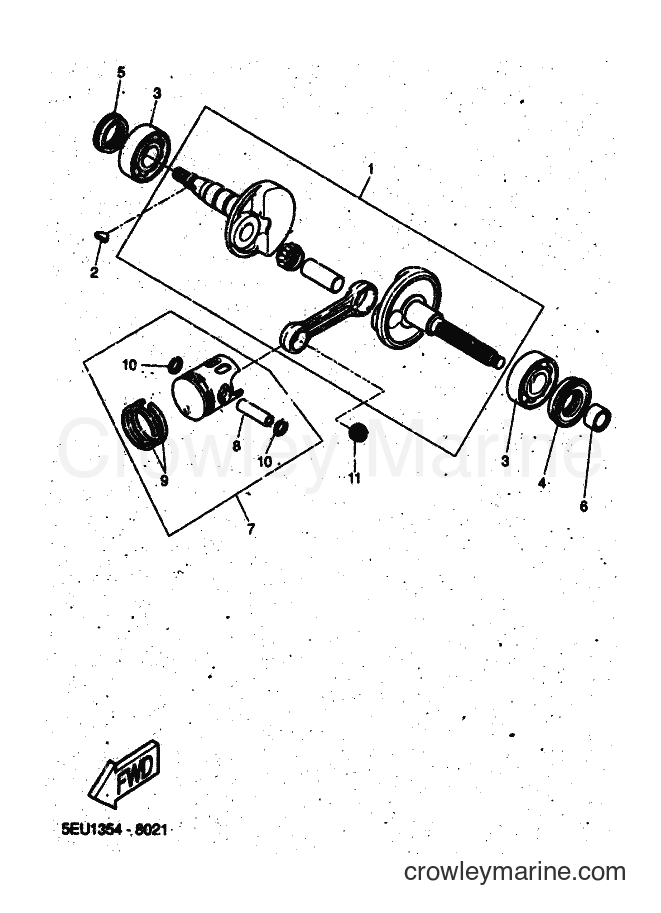 2001 Scooter YH50 - YH50 (5PF2) [010] - CRANKSHAFT & PISTON