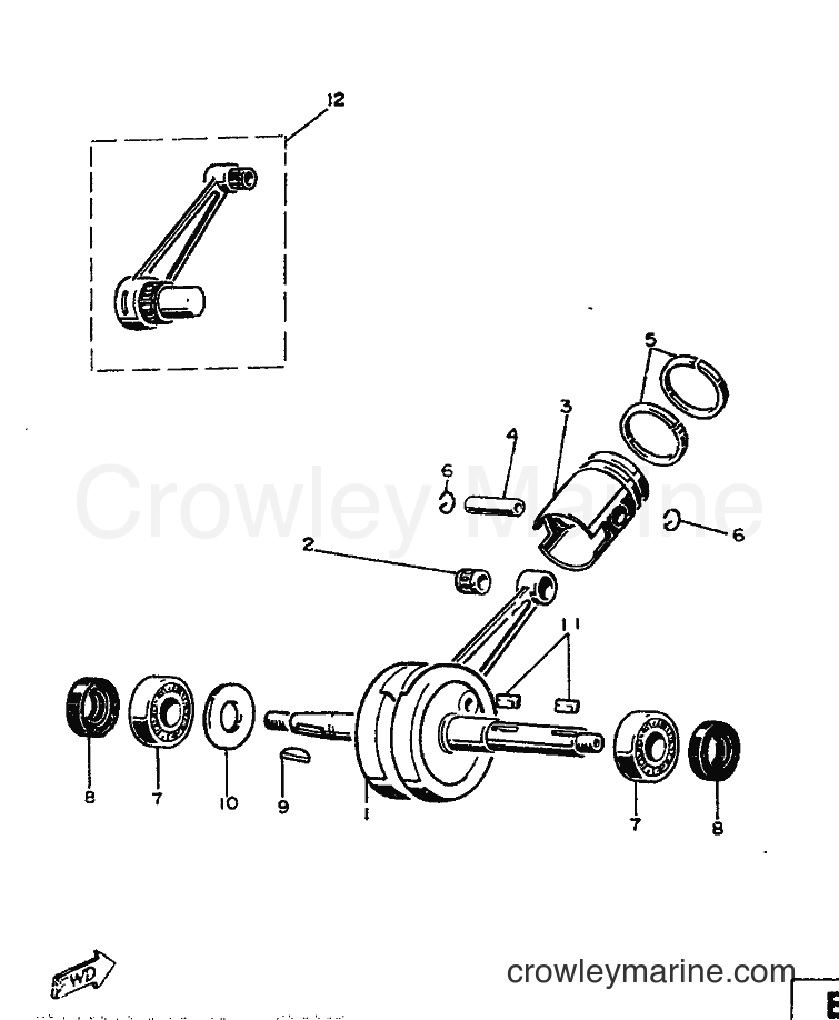 1986 Scooter ME50 - ME50 (1TK) [999] - CRANKSHAFT & PISTON