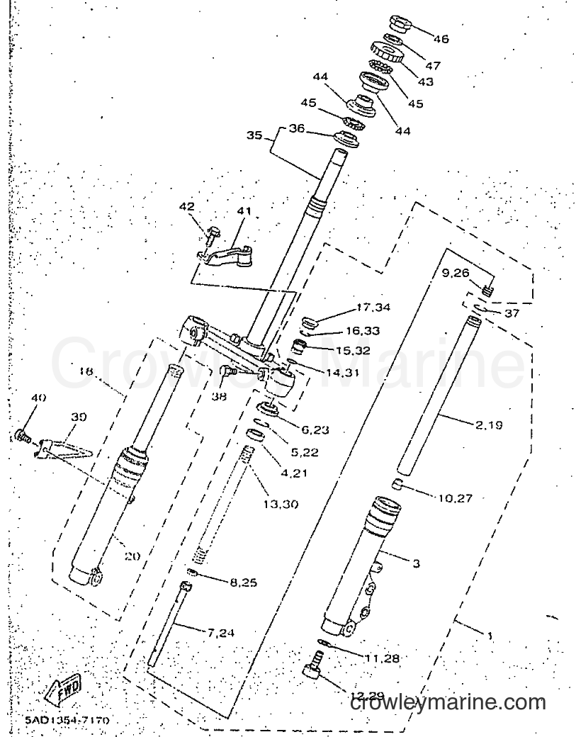 Yamaha Motors YN50 (5AD3) [99A] - FRONT FORK