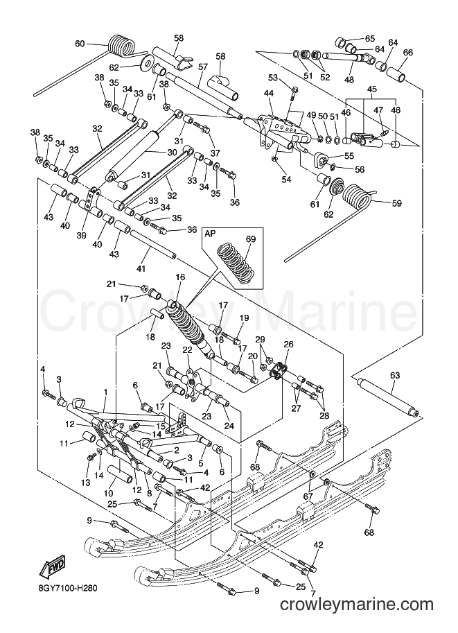 2009 Snowmobile RX10MS - RX10MS (8GY8) [010] - TRACK SUSPENSION 2