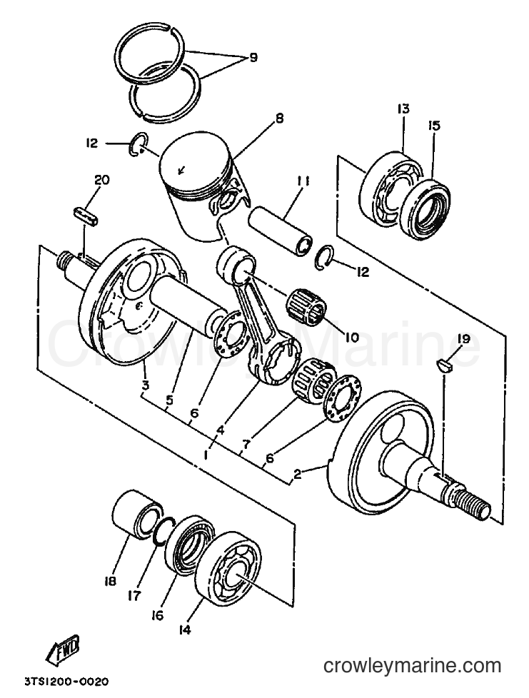 1992 Dirt Bike DT175 - DT175 (3FJ5) [010] - CRANKSHAFT & PISTON