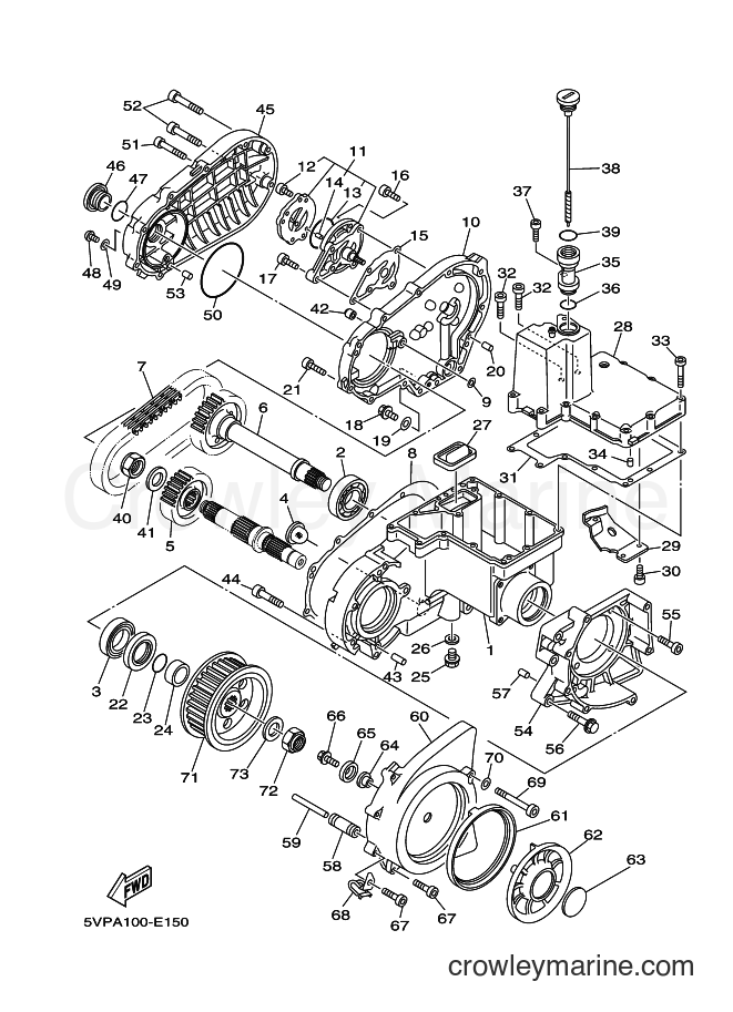 Yamaha Motors XV1700A (5VNL) [010] - MIDDLE DRIVE GEAR