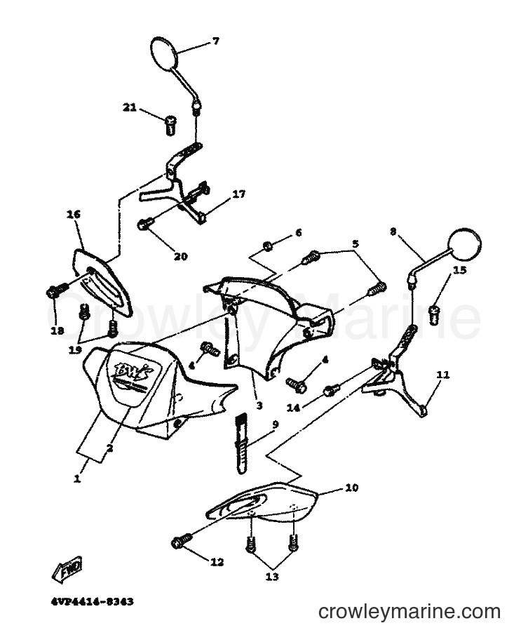 2000 Scooter YW100T - YW100T (5JY2) [010] - COWLING 1