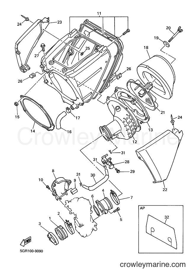 1999 Dirt Bike YZ400F - YZ400F (5GR2) [070] - INTAKE