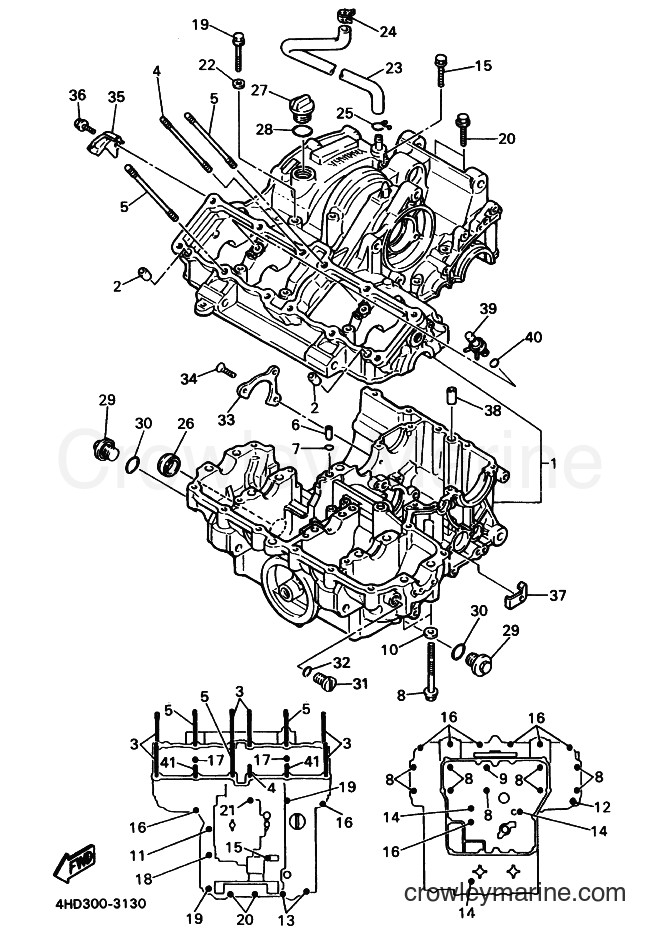 1996 Sport Bike YZF750SP - YZF750SP (4HS7) [040] - CRANKCASE