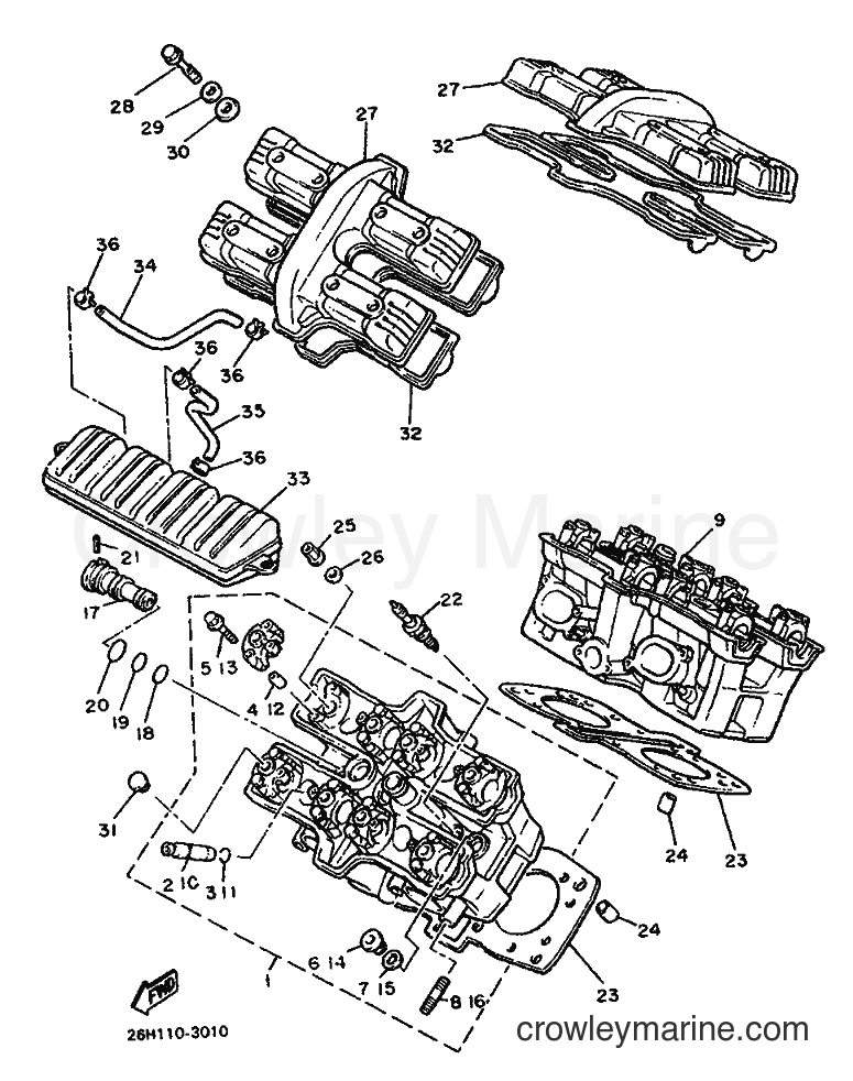 Yamaha Motors XVZ12TD (3DP1) [999] - CYLINDER HEAD