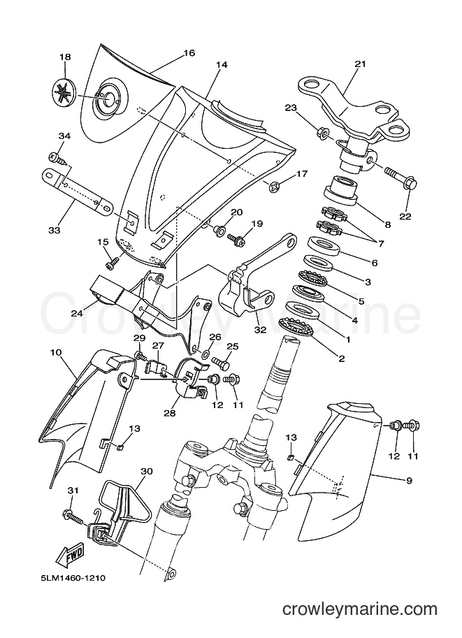 2001 Scooter T105SE - T105SE (5LM1) [010] - STEERING