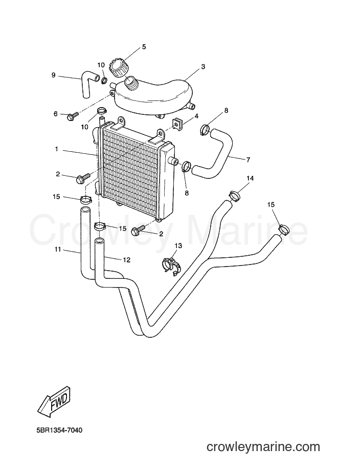 2003 Scooter YQ50L - YQ50L (5WJ5) [060] - RADIATOR & HOSE