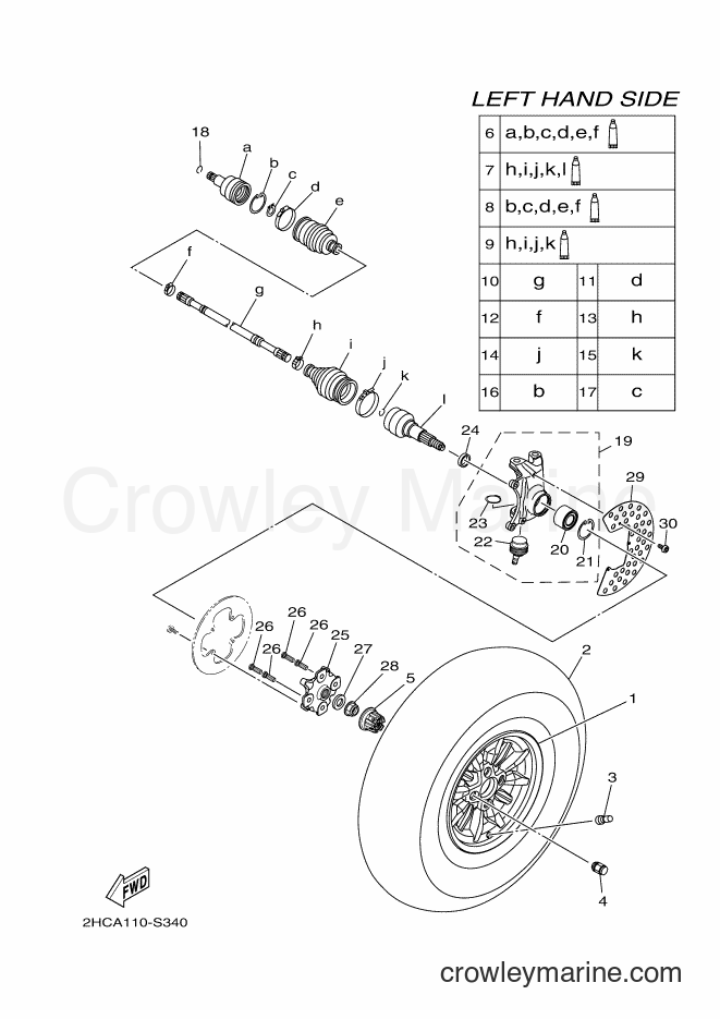 Yamaha Motors YXZ1000E (2HCB) [010] - FRONT WHEEL