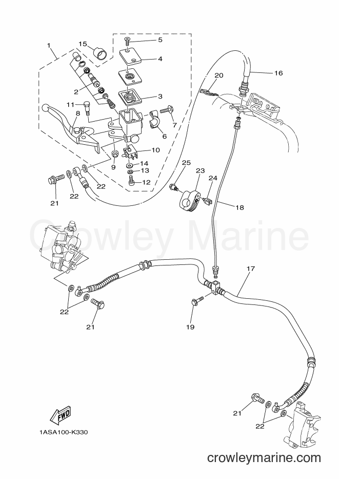 Yamaha Motors YFM700R (B466) [010] - FRONT MASTER CYLINDER