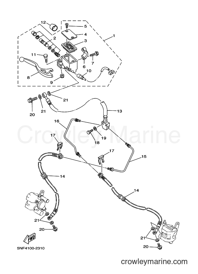2003 ATV YF350X - YF350X (5NF8) [030] - FRONT MASTER CYLINDER