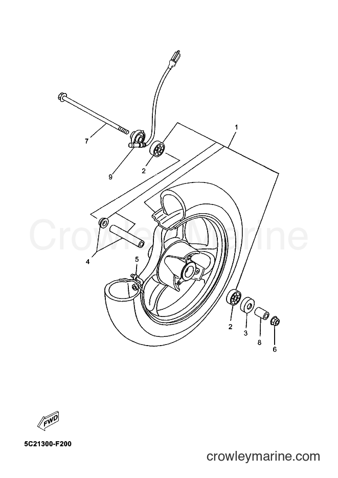 Yamaha Motors YN50 (5C2C) [010] - FRONT WHEEL