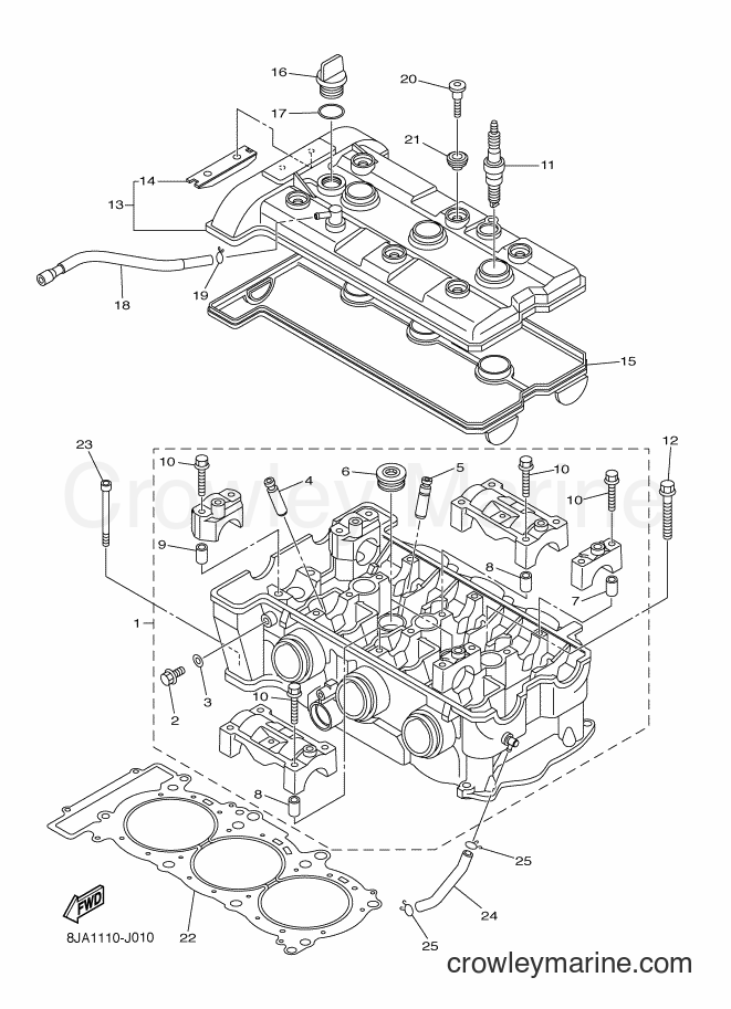 2012 Snowmobile RS10ST - RS10ST (8HW1) [020] - CYLINDER HEAD