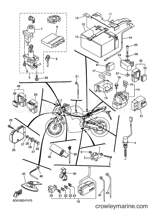 2007 Street Bike FZ1-SA - FZ1-SA (5D02) [010] - ELECTRICAL 2