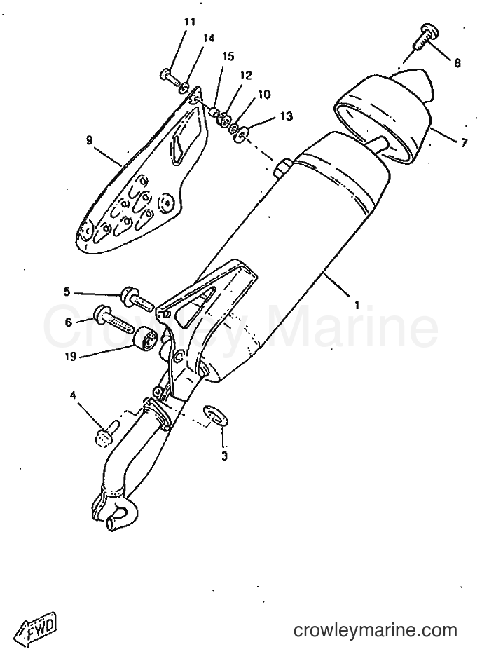 1998 Scooter CW50RSP - CW50RSP (4URF) [010] - EXHAUST
