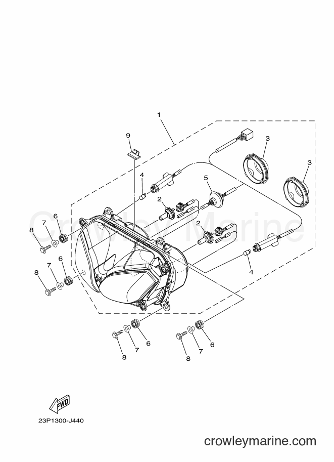 2014 Dirt Bike XT1200Z - XT1200Z (2BS1) [050] - HEADLIGHT