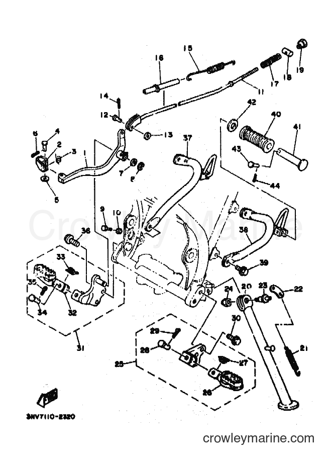 1993 Dirt Bike XT350D - XT350D (3NV9) [010] - STAND & FOOTREST