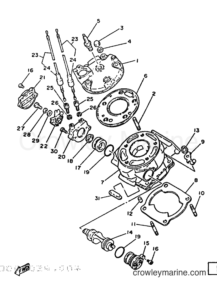 1987 Dirt Bike DT125LC - DT125LC (2AJ) [999] - CYLINDER