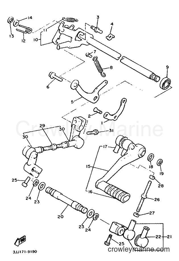 1990 Cruiser XVZ13DA - XVZ13DA (3JJ6) [010] - SHIFT SHAFT