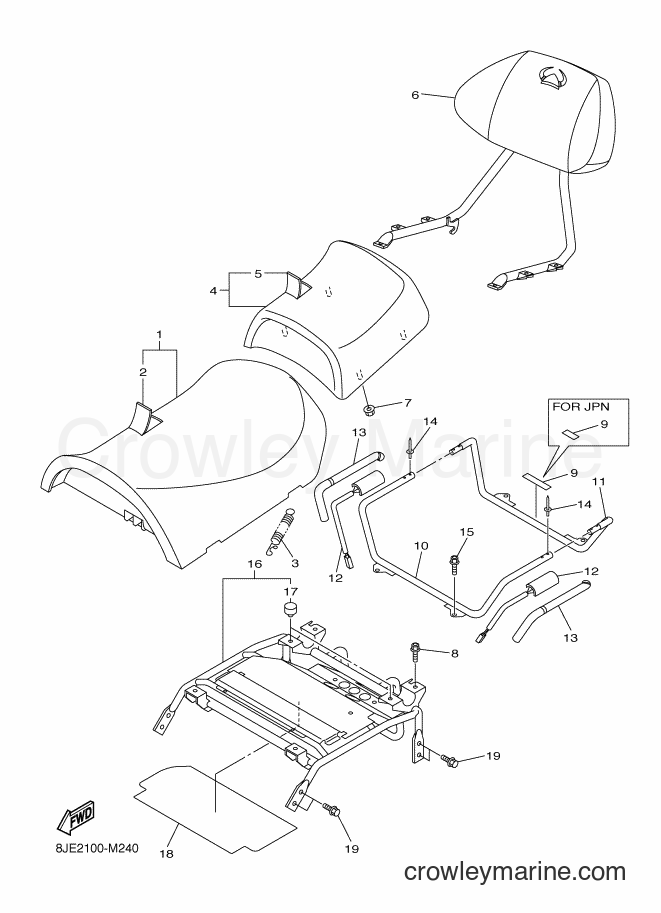 2013 Snowmobile VK10D - VK10D (8JE2) [020] - SEAT