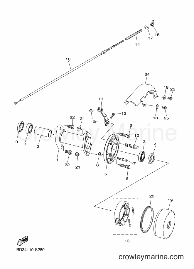 2017 ATV YFM90R - YFM90R (BD36) [010] - REAR BRAKE