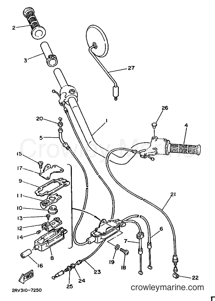 Yamaha Motors FS1 (2RV) [999] - STEERING HANDLE & CABLE