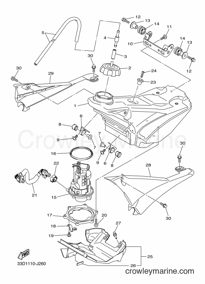Yamaha Motors YZ450F (33D1) [020] - FUEL TANK