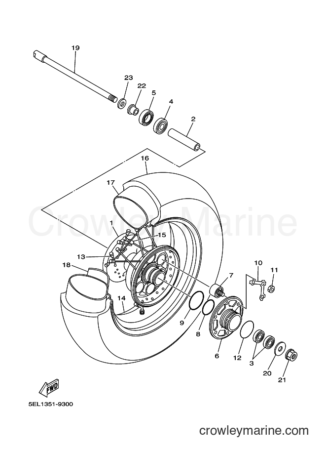 Yamaha Motors XVS1100 (5ELC) [010] - REAR WHEEL
