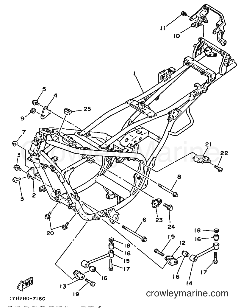 1991 Street Bike RD350 - RD350 (4CE1) [999] - FRAME