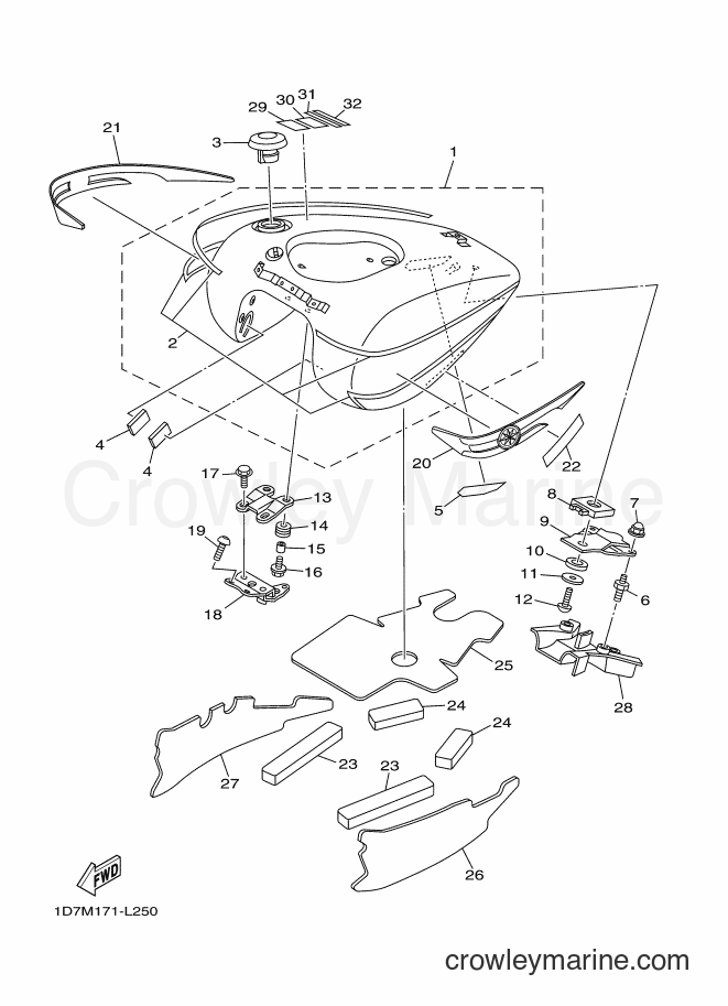 2012 Cruiser XV1900A - XV1900A (1D7M) [010] - FUEL TANK
