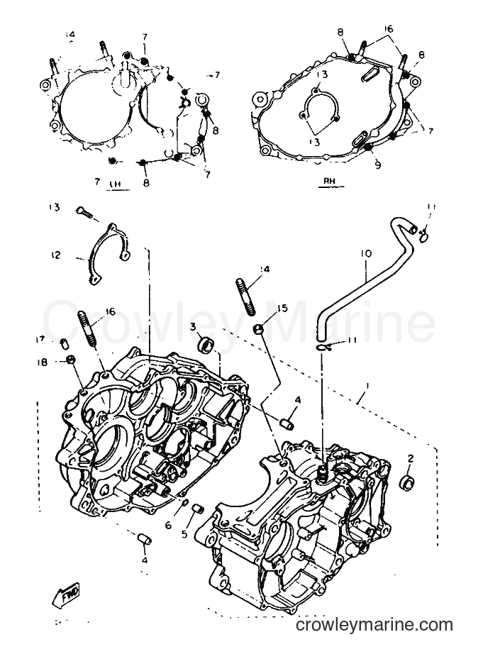 1987 Dirt Bike XT600 - XT600 (2KF) [999] - CRANKCASE