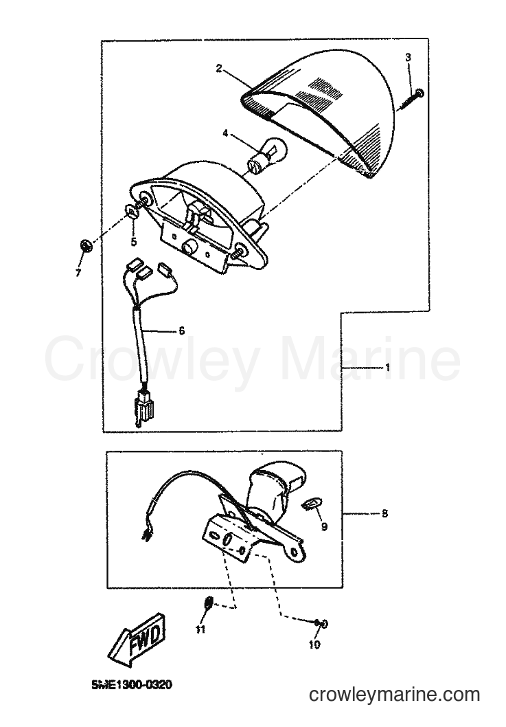 2000 Scooter YQ100 - YQ100 (5ME1) [080] - TAILLIGHT