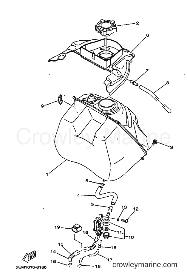 1998 Scooter YV50 - YV50 (5BM2) [020] - FUEL TANK