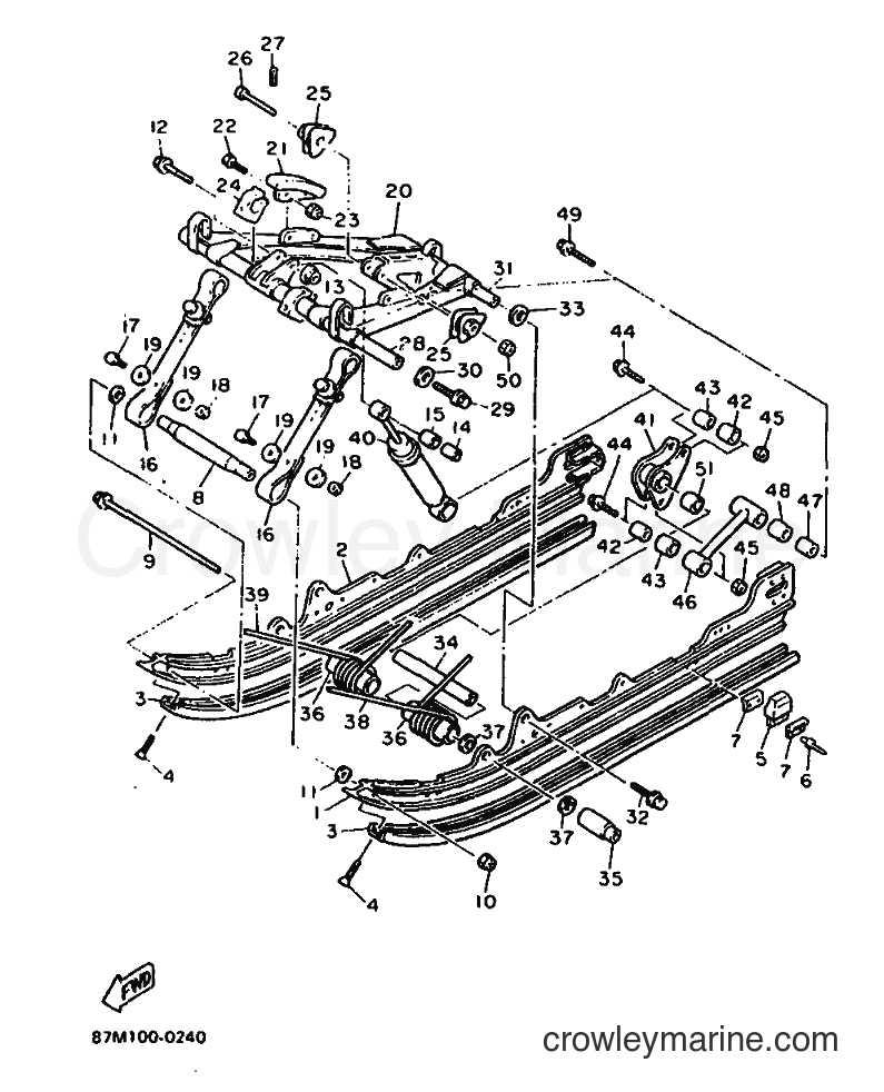 1990 Snowmobile EX570EP/HEP - EX570EP/HEP (87Y1) [010] - TRACK SUSPENSION 2