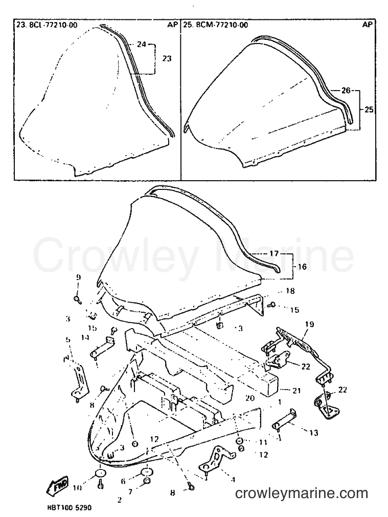 Yamaha Motors VX800ST (8BT2) [020] - WINDSHIELD