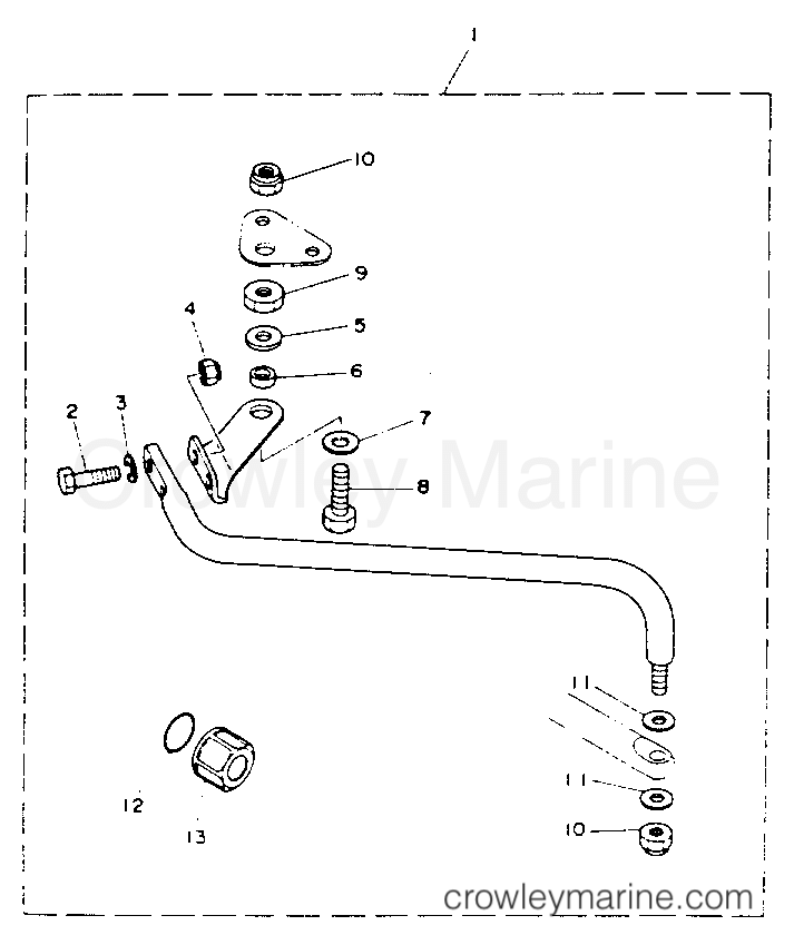 Yamaha Motors T9.9ELHR - STEERING GUIDE ATTACHMENT