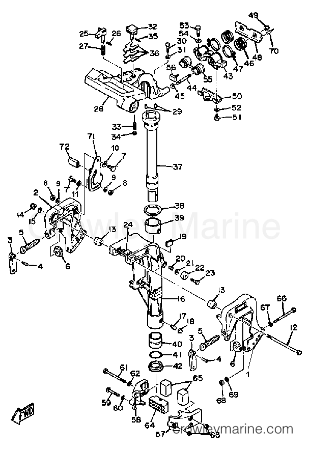 Yamaha Motors FT9.9EXK - BRACKET 1  (FIG 12)
