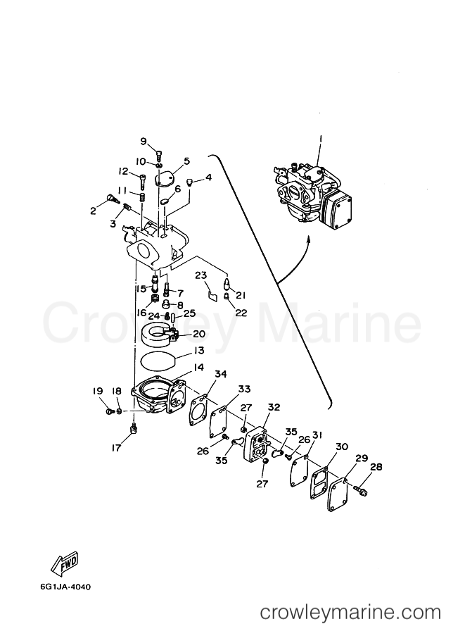 Yamaha Motors 6C (6M8) [99A] - CARBURETOR