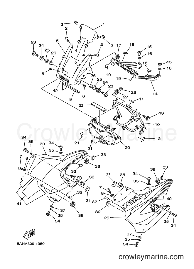 2002 Dirt Bike TDR125 - TDR125 (5ANC) [040] - COWLING 1