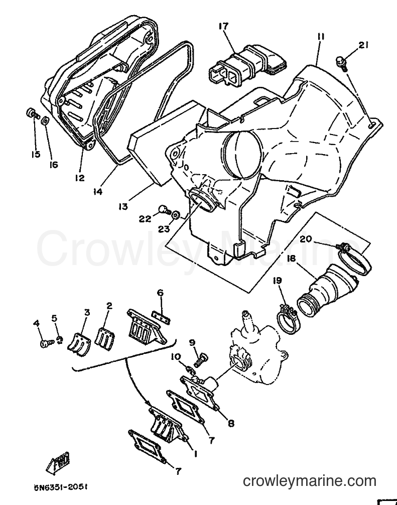 1986 Scooter DT50E - DT50E (1RE) [999] - INTAKE