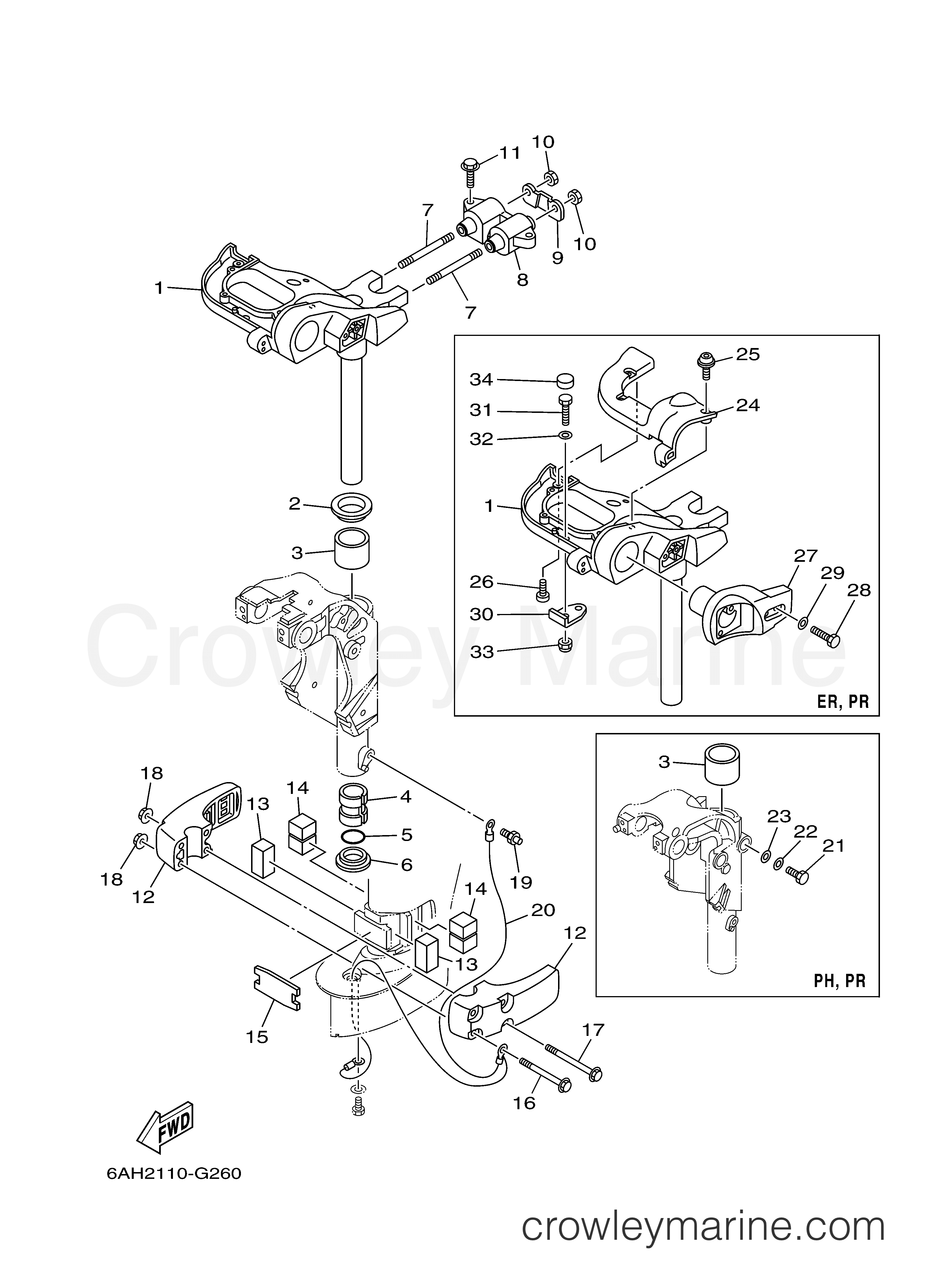 Yamaha Motors F20ELH - BRACKET 3