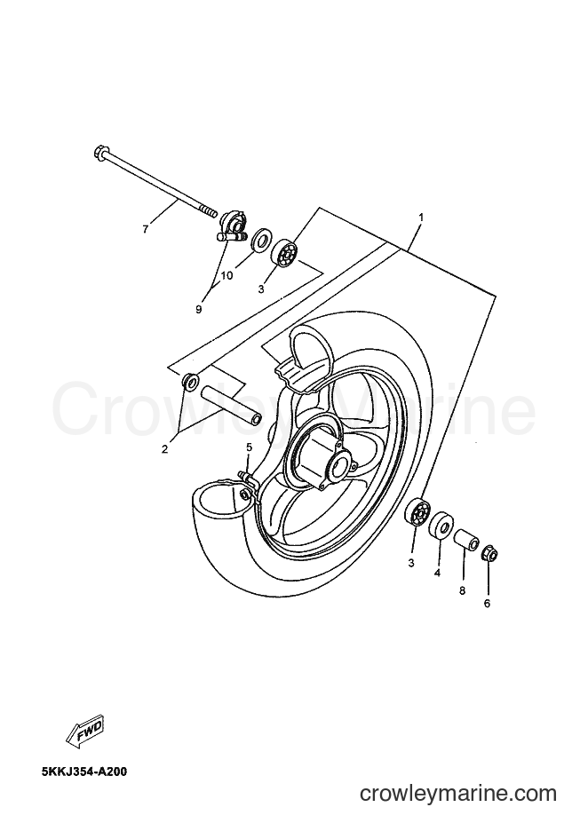 Yamaha Motors YN100 (5KKK) [020] - FRONT WHEEL