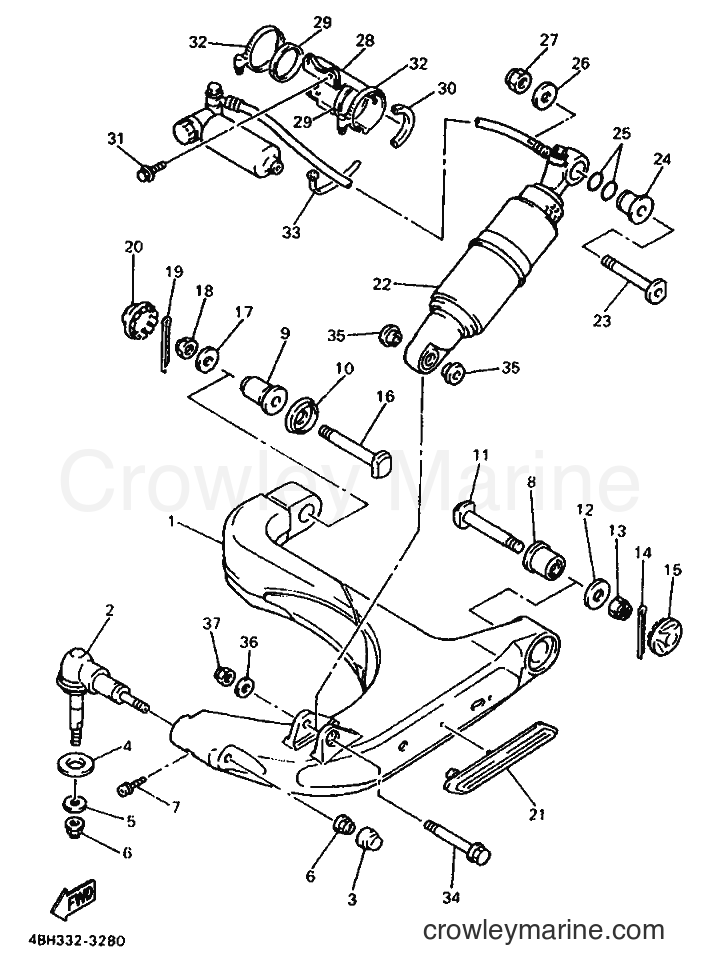 1993 Street Bike GTS1000A - GTS1000A (4FV2) [020] - STEERING 2